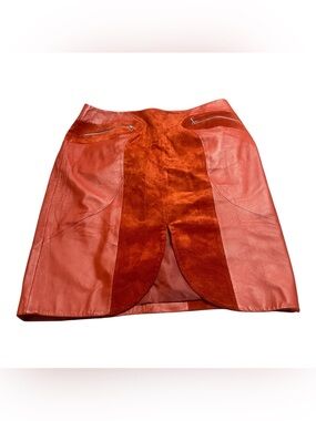 Metro style Vintage leather skirt